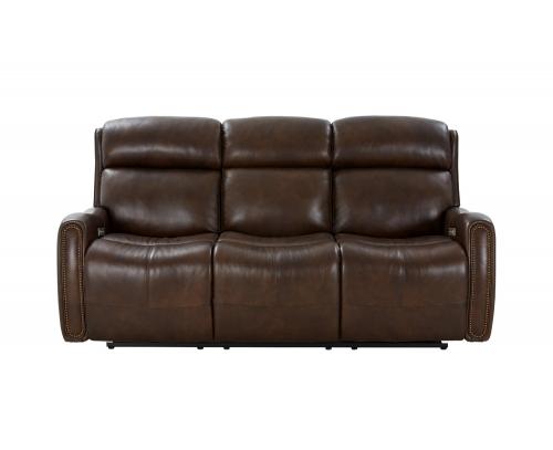 Brookside Power Reclining Sofa with Power Head Rests and Power Lumbar - Ashford Walnut/All Leather