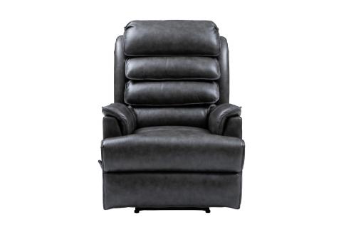 Gatlin Big and Tall Recliner Chair - Ryegate Gray/Leather match