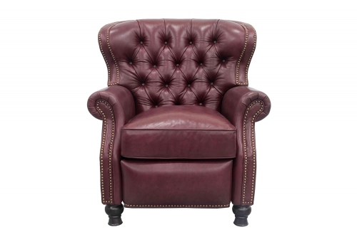 Presidential Recliner Chair - Shoreham Wine/All Leather