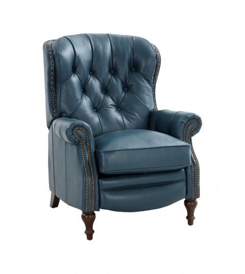 Kendall Recliner Chair - Prestin Yale Blue/All Leather