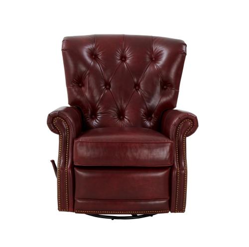 Heritage Swivel Glider Recliner Chair - Emerson Sangria/Top Grain Leather