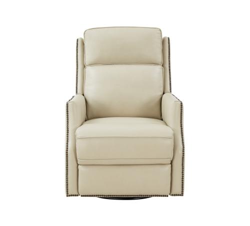 Aniston Swivel Glider Recliner Chair - Barone Parchment/All Leather