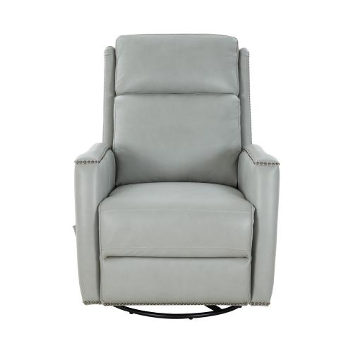 Brandt Swivel Glider Recliner Chair - Corbett Chromium/All Leather