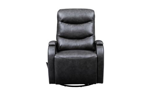 Jonas Swivel Glider Recliner Chair - Ryegate Gray/Leather match