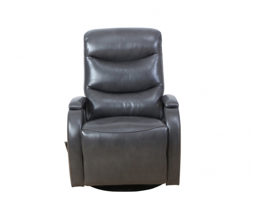 Fallon Swivel Glider Recliner Chair - Ryegate Gray/leather match