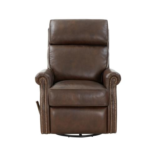 Crews Swivel Glider Recliner Chair - Ashford Walnut/All Leather