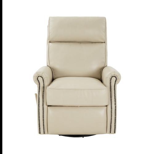 Crews Swivel Glider Recliner Chair - Barone Parchment/All Leather