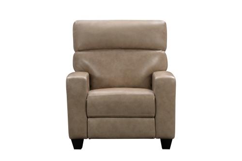 Marcello Power Recliner Chair with Power Head Rest and Power Lumbar - Elliot Taupe/Leather Match