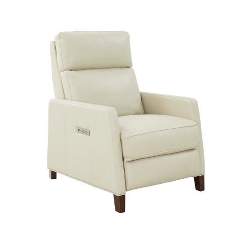 James Zero Gravity Power Recliner Chair with Power Head Rest and Lumbar - Barone Parchment/All Leather