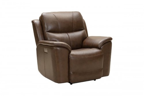 Kaden Power Recliner Chair with Power Head Rest and Lumbar - Jarod Brown/Leather Match