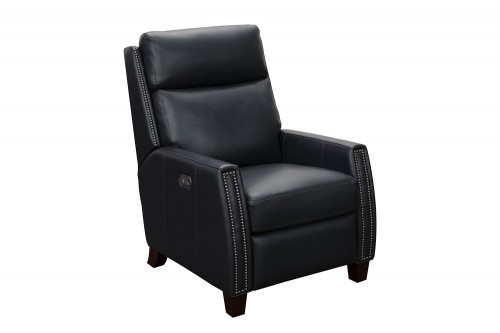 Anaheim Big and Tall Power Recliner Chair with Power Head Rest and Lumbar - Shoreham Blue/All Leather