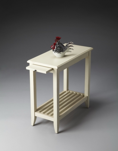 3025222 Cottage White Chairside Table