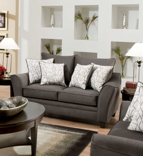 Cupertino Loveseat - Flannel Seal