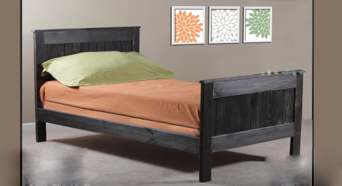 Chelsea Home Full Mates Bed - Black Distressed