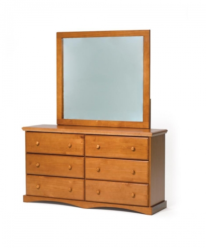 3641160-41170 6 Drawer Dresser with Mirror - Honey