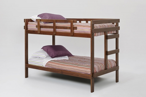 Twin Over Twin Rustic Bed - Rustic Brown