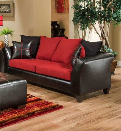 Cira Sofa Set - Cardinal