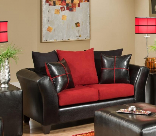 Cira Loveseat - Cardinal