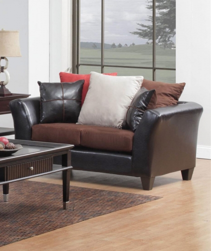 424170-07L Cira Loveseat - Chocolate