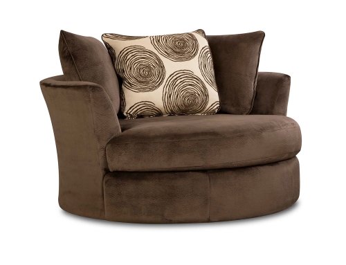 Rayna Swivel Chair - Groovy Chocolate