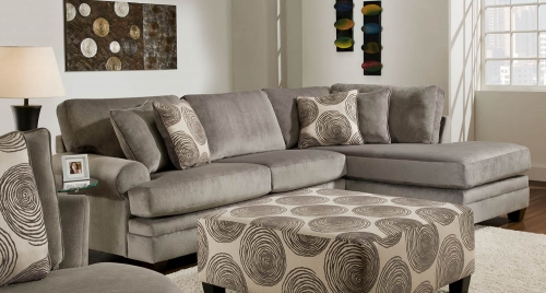 Rayna 2 pc Sectional Sofa - Groovy Smoke