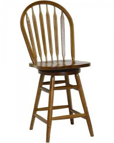 Gatlin 24-inch Barstool Chair - Medium Oak