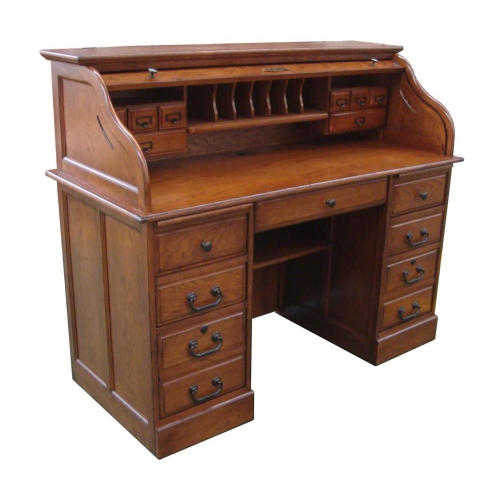Mylan 54-inch Roll Top Desk Top - Burnished Walnut