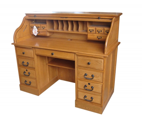 Mylan 54-inch Roll Top Desk Top - Harvest Oak