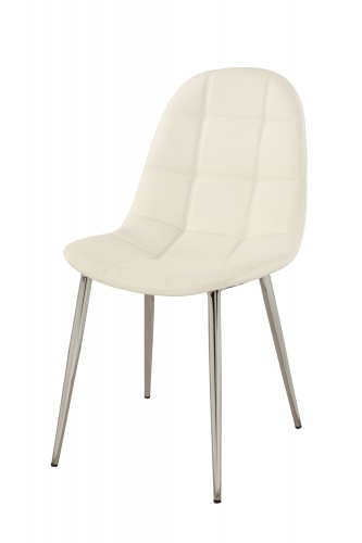 Donna Upholstered Back Side Chair - Chrome