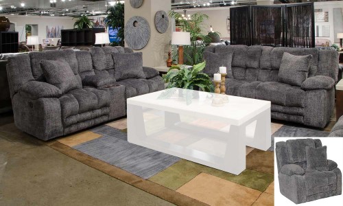 Branson Reclining Sofa Set - Pewter