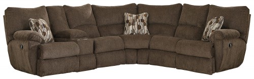 Elliot Reclining Sectional Sofa - Chocolate