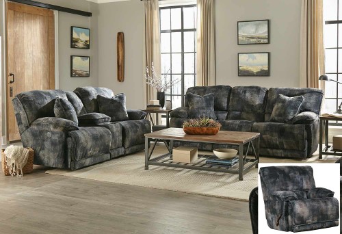 Bolt Reclining Sofa Set - Pewter