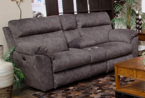 Sedona Power Reclining Console Loveseeat - Smoke