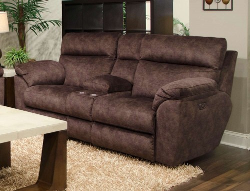 Sedona Power Reclining Console Loveseeat - Mocha