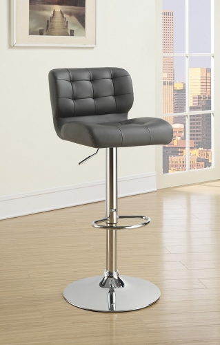 100545 Adjustable Bar Stool - Chrome/Grey