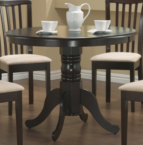 Coaster Brannan Round Pedestal Dining Table - Cappucino