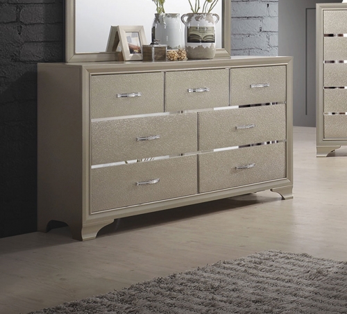 Beaumont Dresser - Champagne Gold Leatherette