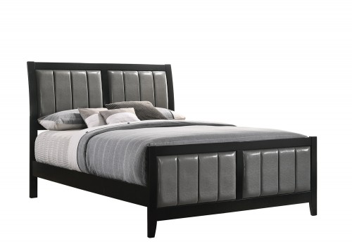 Coaster Carlton Bed - Black/Grey Leatherette