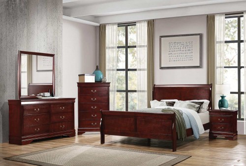 Louis Philippe Bedroom Set - Cherry