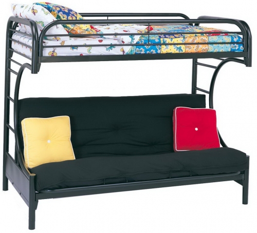 Coaster 2253K Twin-Futon Bunk Bed - Black