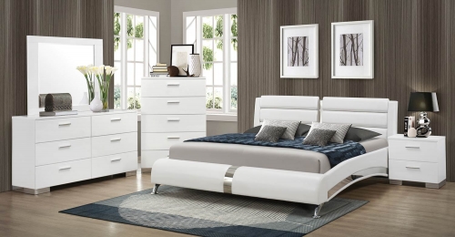 Felicity Platform Bedroom Set - White