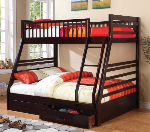460184 Twin-Full Bunk Bed- Cappuccino