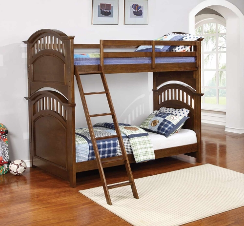 Halsted Twin/Twin Size Bunk Bed - Walnut