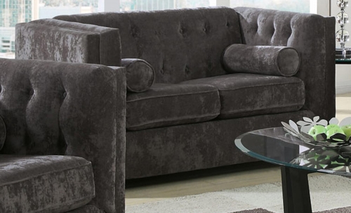 Alexis Love Seat - Charcoal