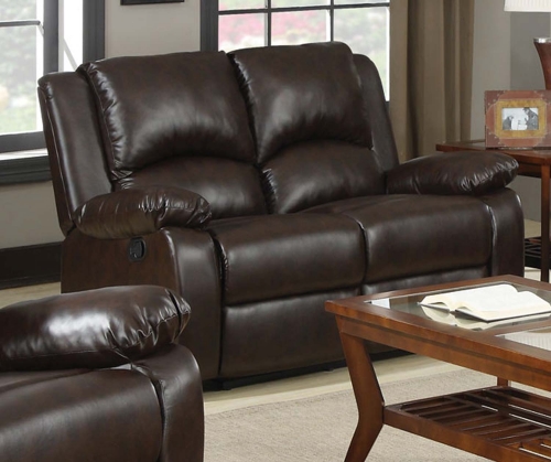 Boston Double Reclining Love Seat - Brown