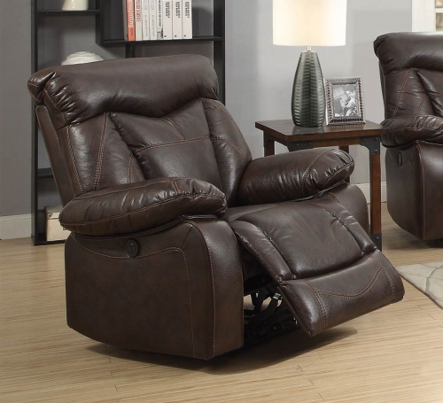 Zimmerman Motion Power Recliner - Dark Brown