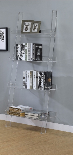 Coaster Amaturo Bookcase - Clear/Chrome