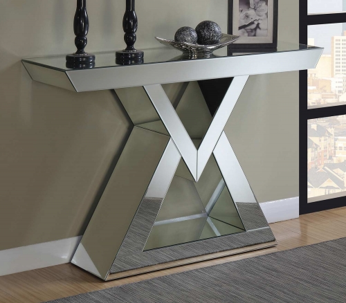 930009 Console Table - Clear Mirror