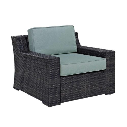 Beaufort Outdoor Wicker Armchair - Mist/Brown