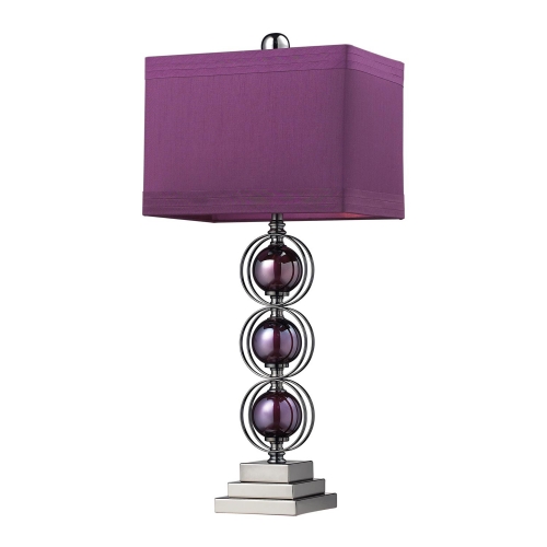 D2232 Alva Table Lamp - Purple / Black Nickle